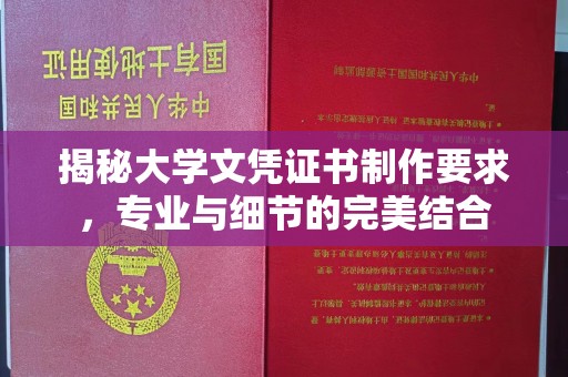 福泉揭秘大学文凭证书制作要求，专业与细节的完美结合